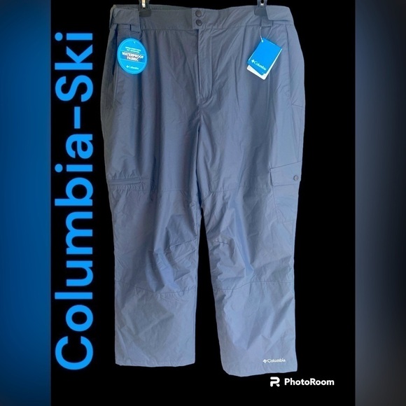 Columbia-NWT ski pants men’s XXL Snow Gun waterproof.Gray,6 pockets,velcro waist - Picture 1 of 15